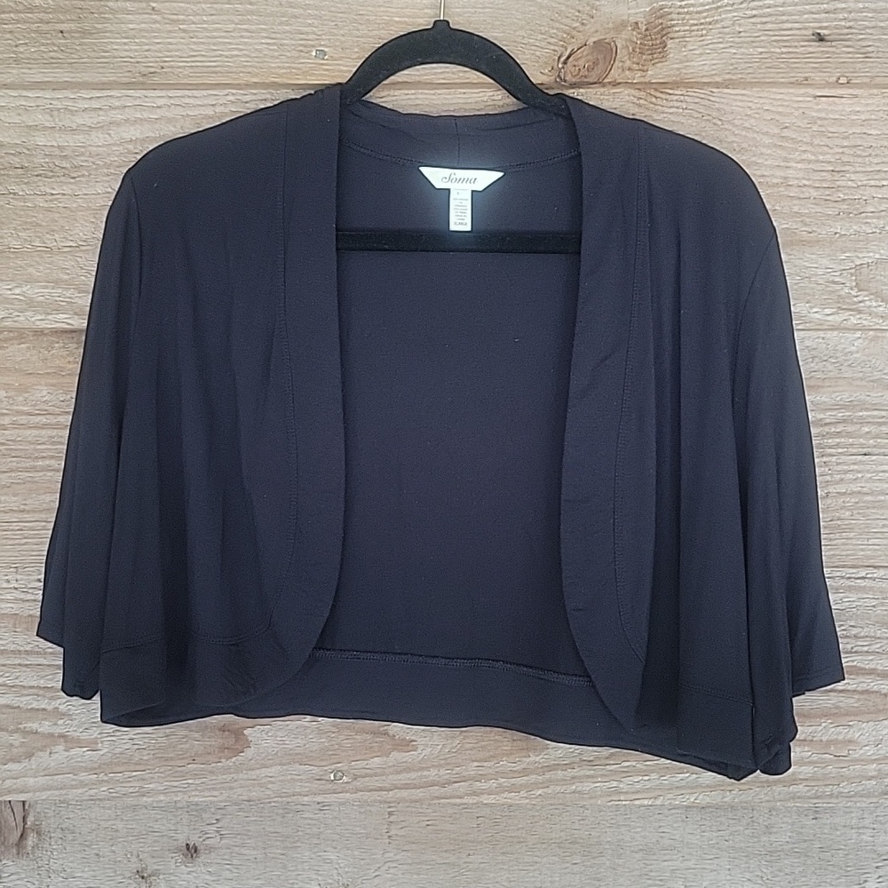 Soma Large Black Cropped Cardigan